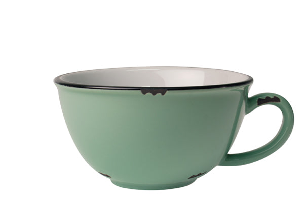 Tinware Latte Cup in Pea Green (Set of 4)