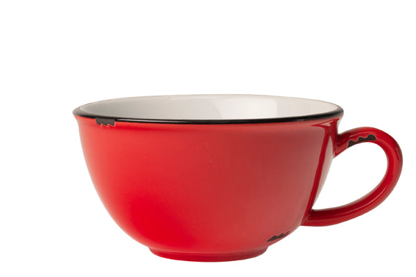 Tinware Latte Cup in Red (Set of 4)