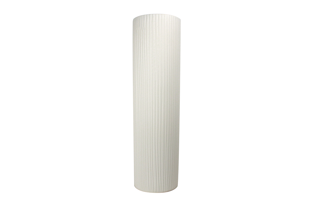 Extra Large Taroudant Vase in White Stripe Texture