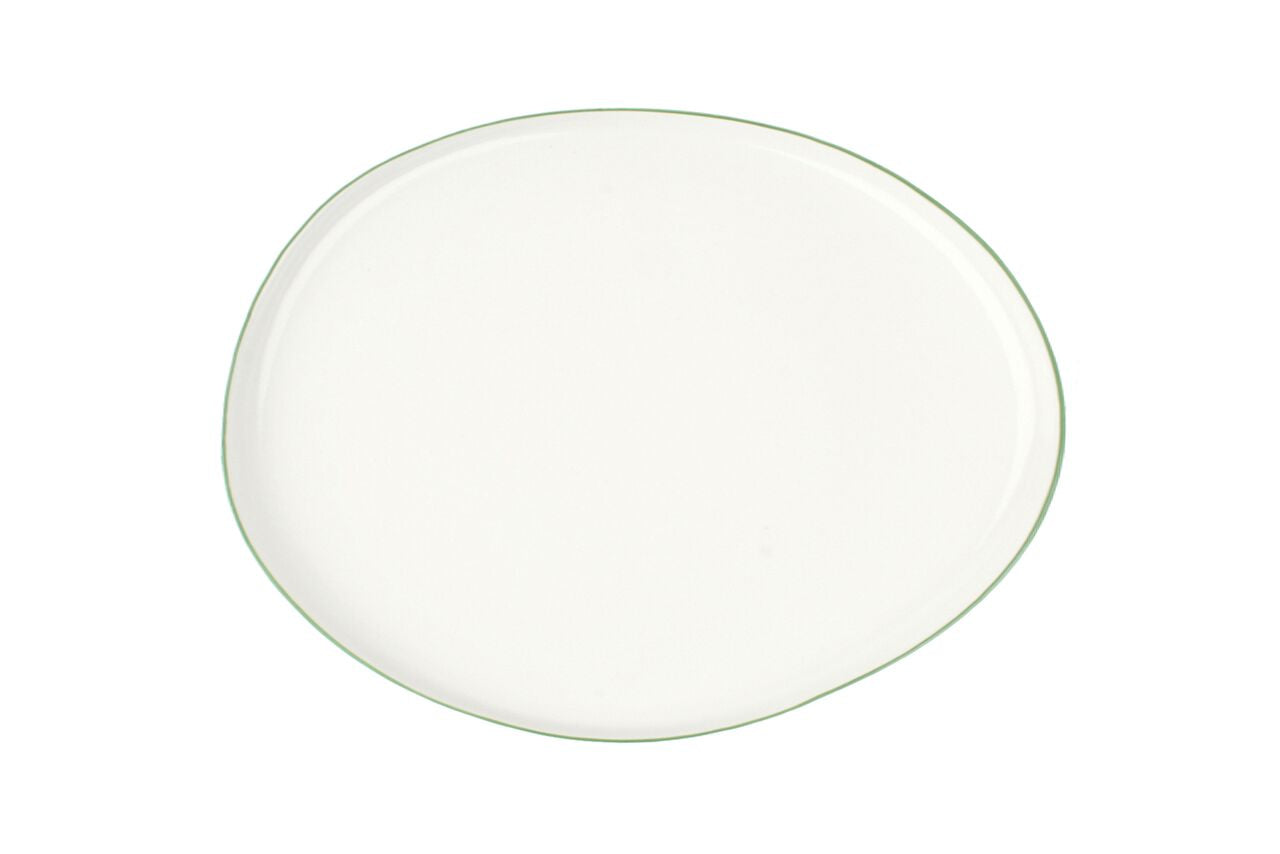Abbesses Small Platter Green Rim