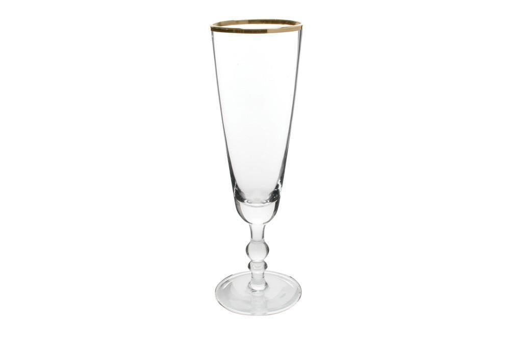 Camden Champagne Flute with Gold Rim - Canvas Home