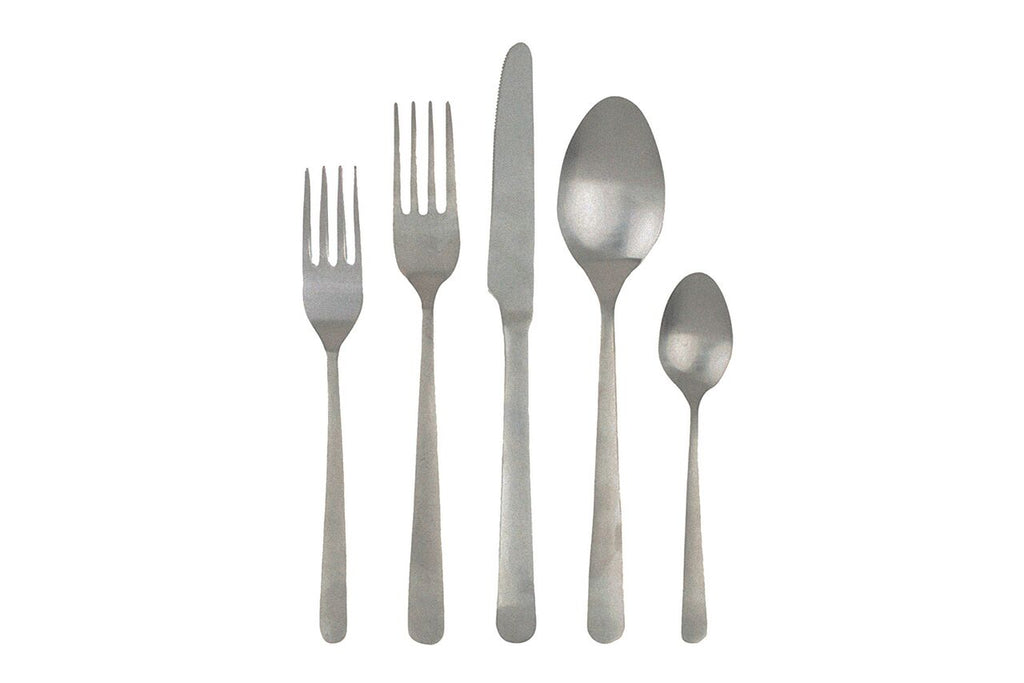 Oslo Cutlery Set in Tumbled Stainless Steel
