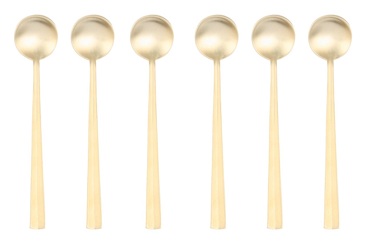 Nagasaki Coffee Spoons in Matte Gold