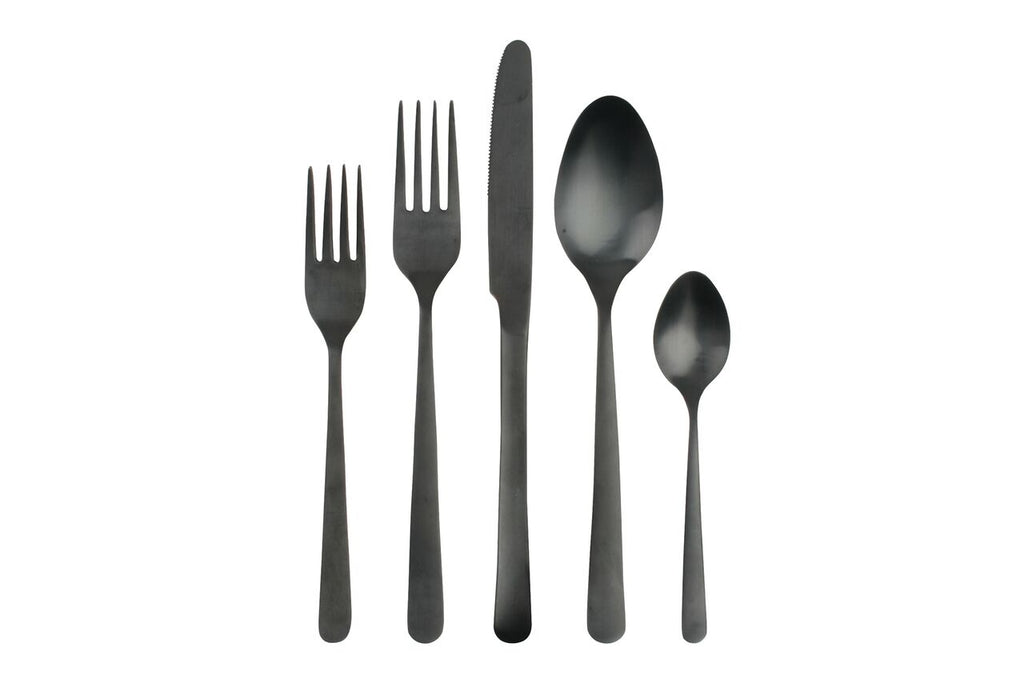 Oslo Cutlery Set in Matte Black
