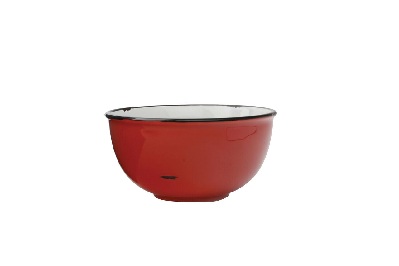 Tinware Small Bowl in Red (Set of 4)