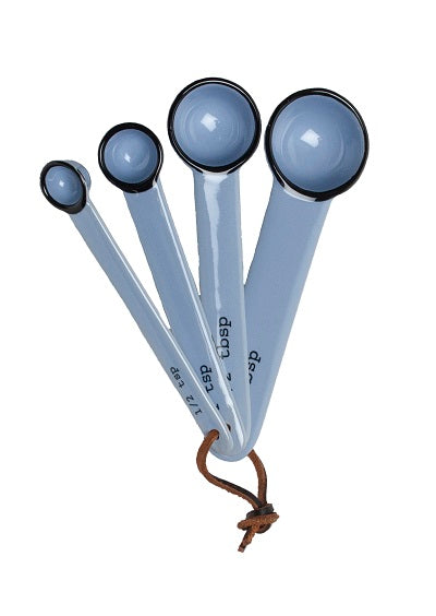 Tinware Measuring Spoons in Cashmere blue