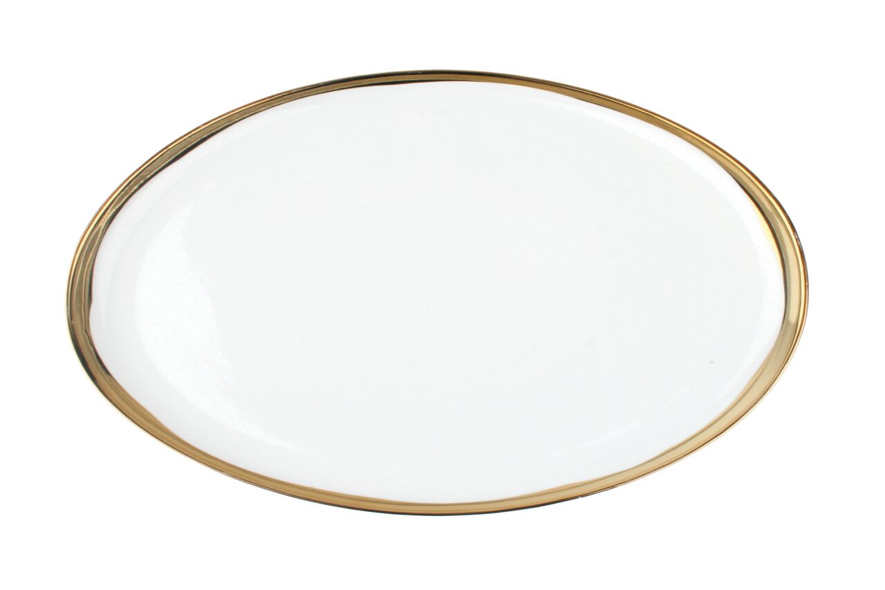Dauville Platter with Gold Rim - Small