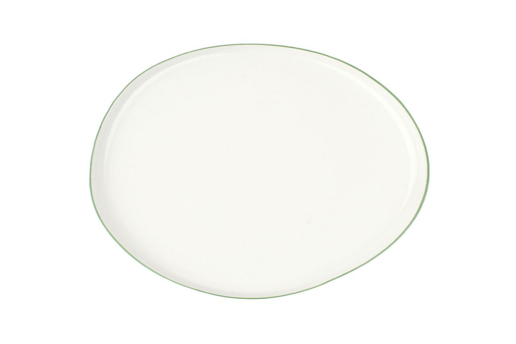 Abbesses Small Platter Green Rim