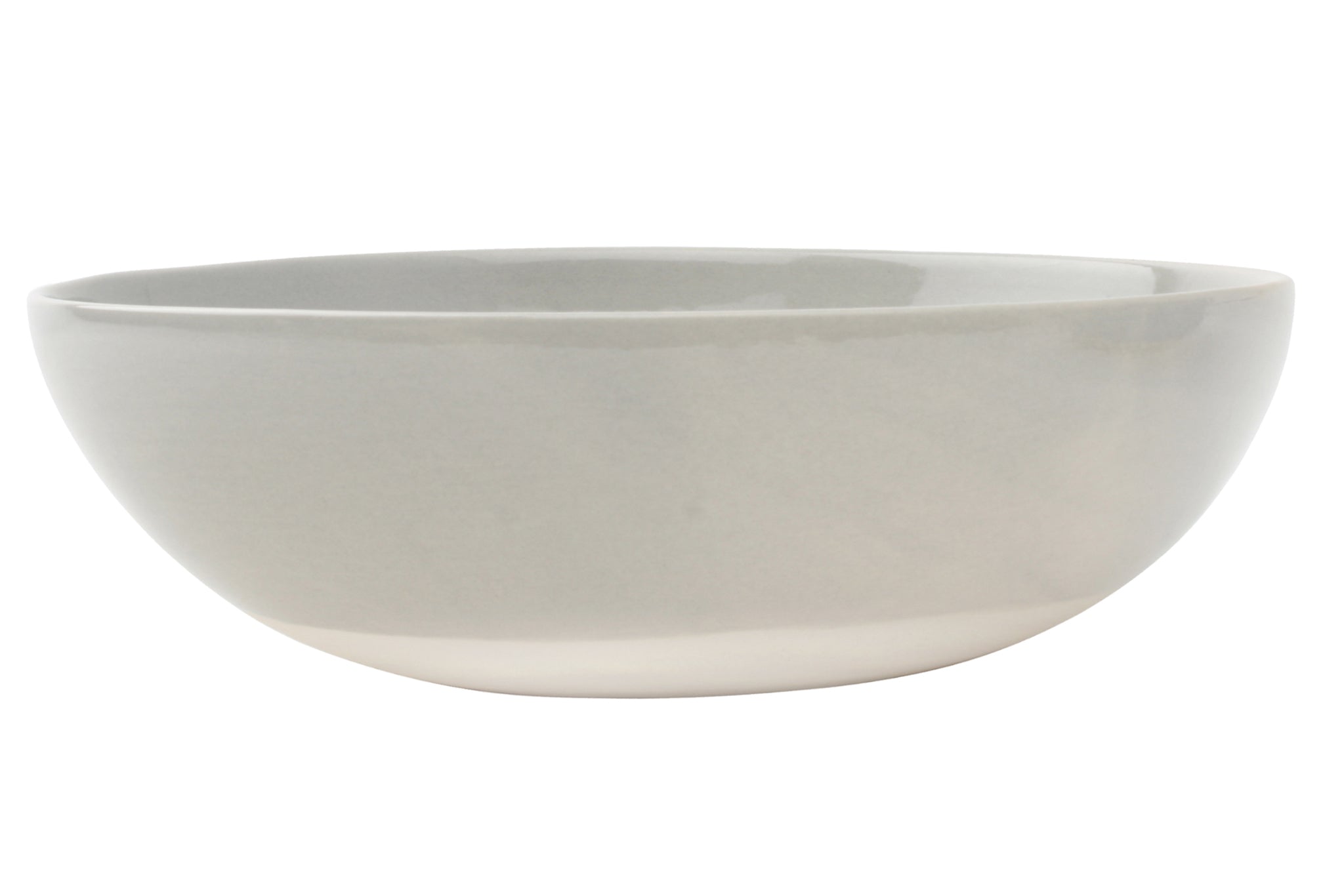 Shell Bisque Round Serving Bowl Grey
