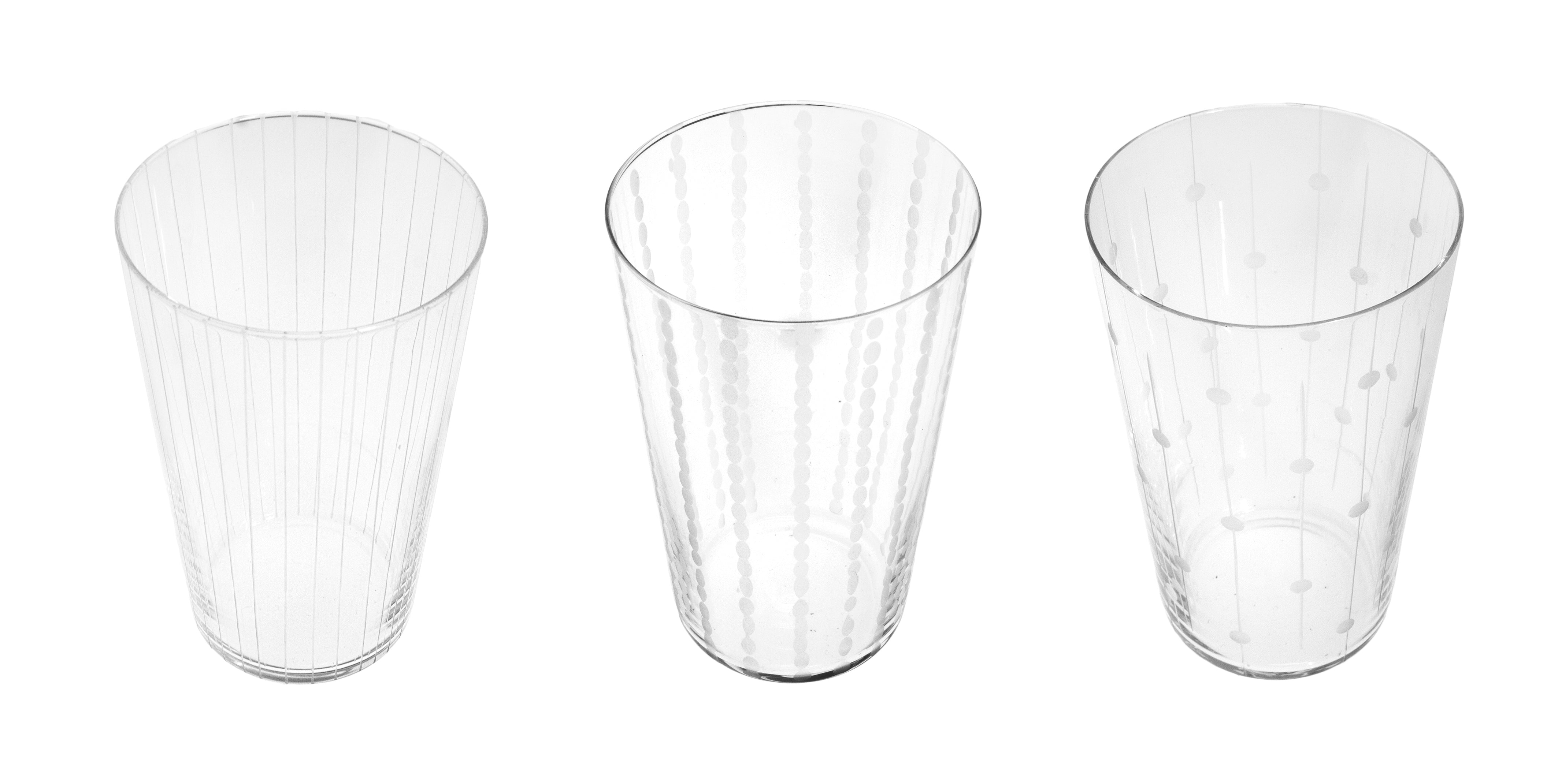 Sienna Etched Water Glasses - Linear (Set of 6)