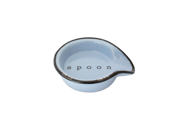 Tinware Spoon Rest in Cashmere blue